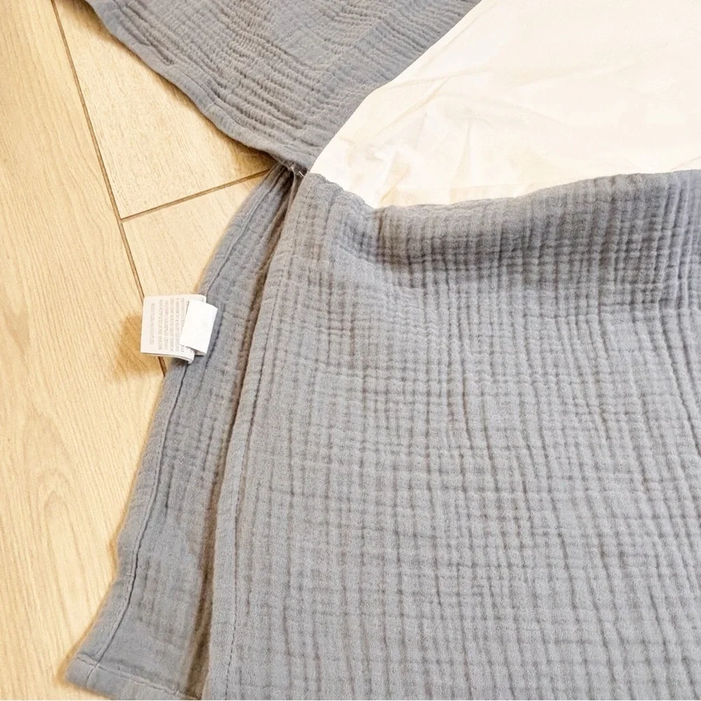 RESTORATION HARDWARE RHBABY&CHILD Ocean Featherlight Cotton Gauze Crib Skirt